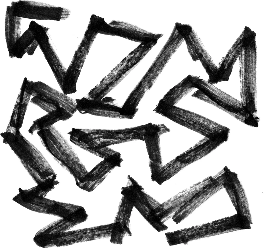 趣味手绘手写涂鸦马克笔字母箭头标记符号图形PNG免抠PS设计素材【068】